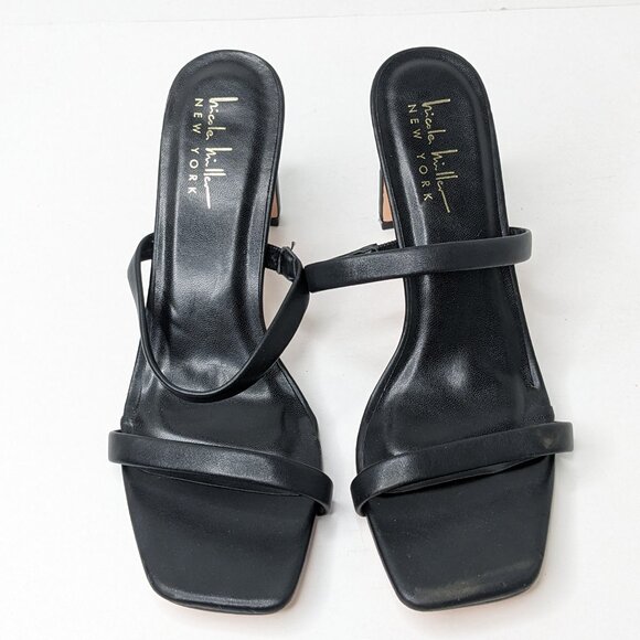 Nicole Miller Memo Strappy Heeled Sandals, Black, Women's 8.5 - Picture 3 of 6